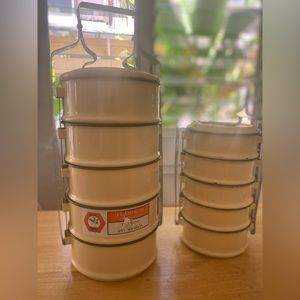 Vintage enamel ware traveling lunch